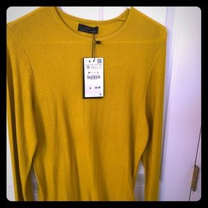 Zara Men’s Sweater in Goldenrod NWT